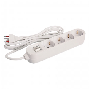 Electricidad Alargue zapatilla cable  3Mt (3 shucko c/interruptor)